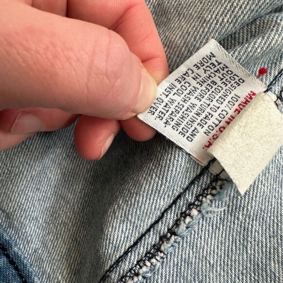 Calvin Klein Vintage 80’s Denim Trucker Grunge Jean Jacket Sz Large - Picture 4 of 4